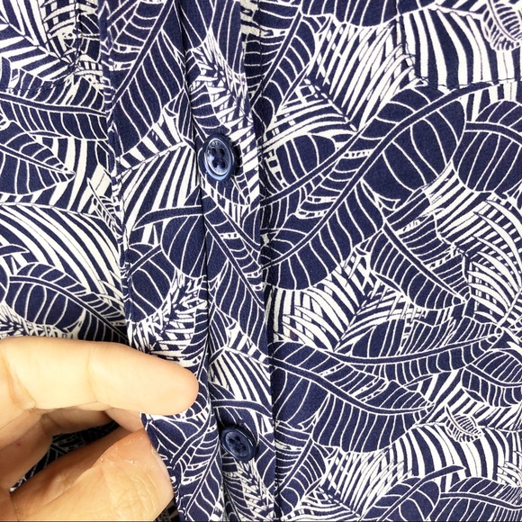 Equipment Silk Dress Banana Leaf Tropical Print - Picture 8 of 8